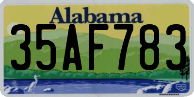 AL license plate 35AF783