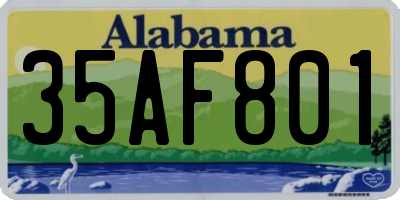 AL license plate 35AF801