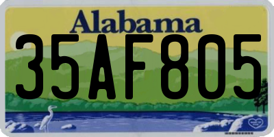 AL license plate 35AF805