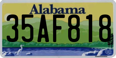 AL license plate 35AF818