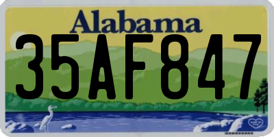 AL license plate 35AF847