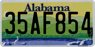 AL license plate 35AF854