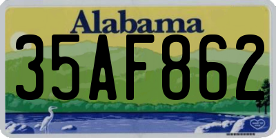 AL license plate 35AF862