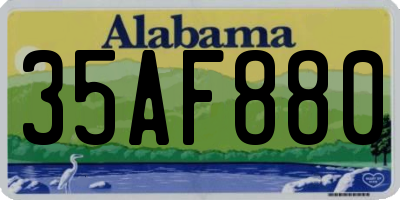 AL license plate 35AF880