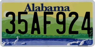 AL license plate 35AF924