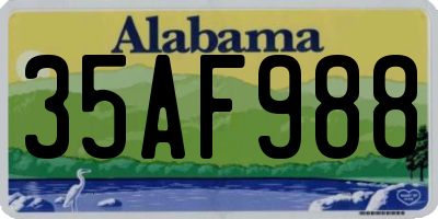 AL license plate 35AF988