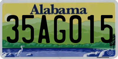 AL license plate 35AG015