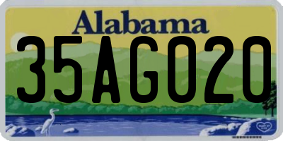 AL license plate 35AG020