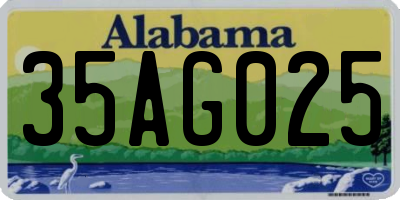 AL license plate 35AG025