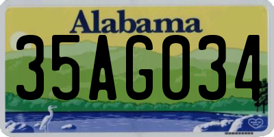 AL license plate 35AG034