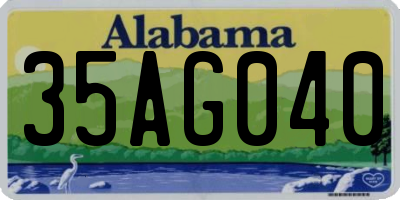 AL license plate 35AG040