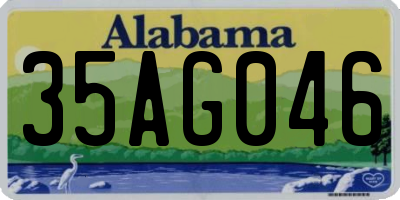 AL license plate 35AG046