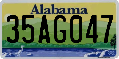 AL license plate 35AG047