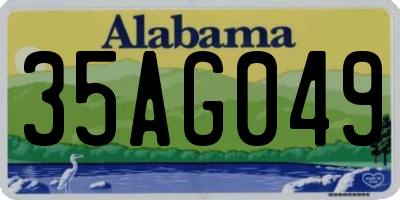 AL license plate 35AG049
