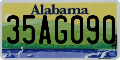 AL license plate 35AG090
