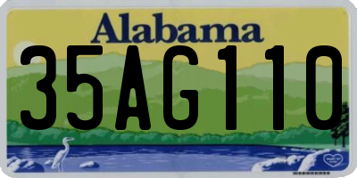 AL license plate 35AG110