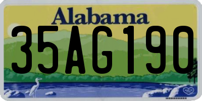 AL license plate 35AG190