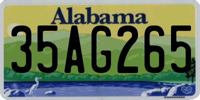 AL license plate 35AG265
