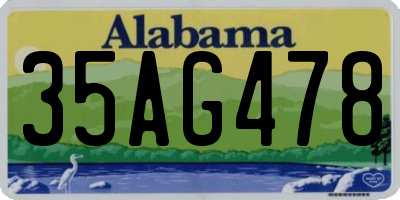 AL license plate 35AG478