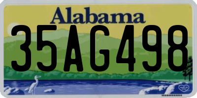 AL license plate 35AG498