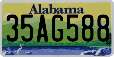 AL license plate 35AG588