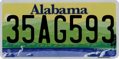 AL license plate 35AG593
