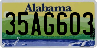 AL license plate 35AG603