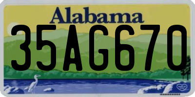 AL license plate 35AG670