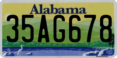 AL license plate 35AG678