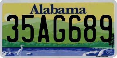 AL license plate 35AG689