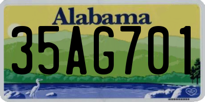 AL license plate 35AG701