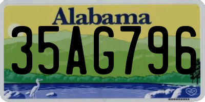 AL license plate 35AG796