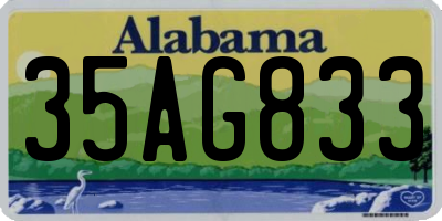AL license plate 35AG833