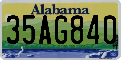 AL license plate 35AG840