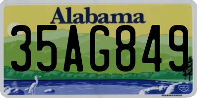 AL license plate 35AG849