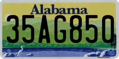 AL license plate 35AG850