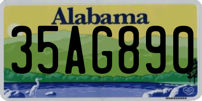 AL license plate 35AG890