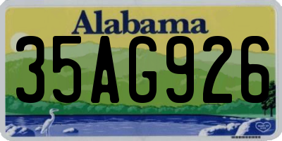 AL license plate 35AG926