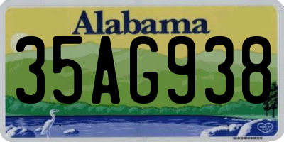 AL license plate 35AG938