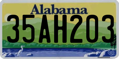 AL license plate 35AH203