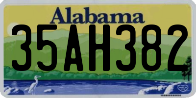 AL license plate 35AH382