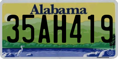 AL license plate 35AH419