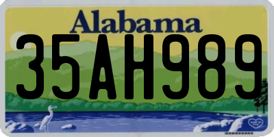 AL license plate 35AH989