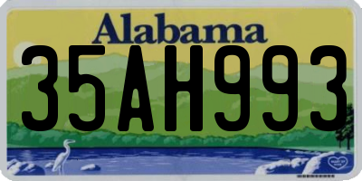 AL license plate 35AH993