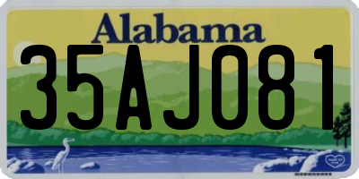 AL license plate 35AJ081