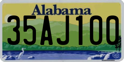 AL license plate 35AJ100
