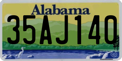 AL license plate 35AJ140