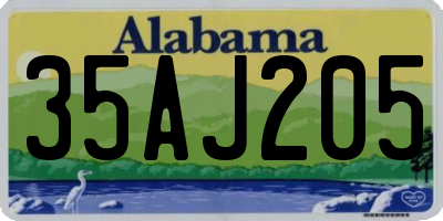 AL license plate 35AJ205