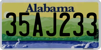 AL license plate 35AJ233