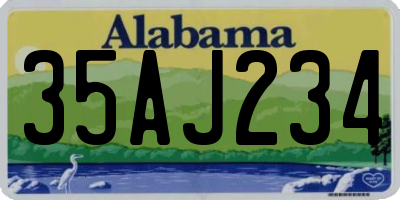 AL license plate 35AJ234